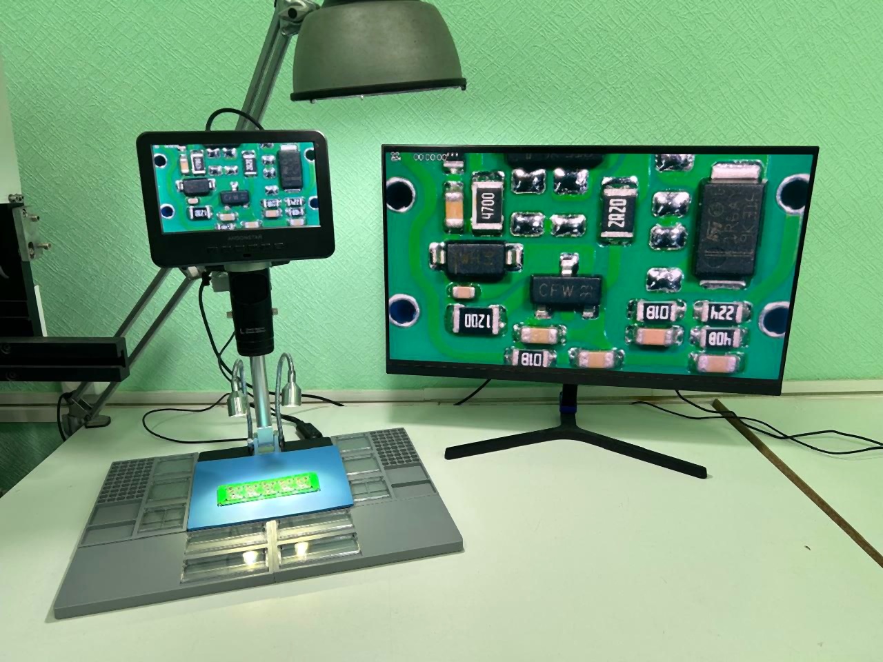 Контроль монтажа под микроскопом